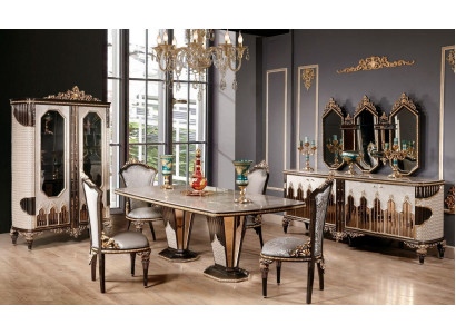 Classic High Quality Dining room Suite Luxury Set Dining table Chest of drawers