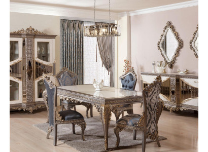Designer Classic r Dining room set chair group Dining table Suite 5 pieces