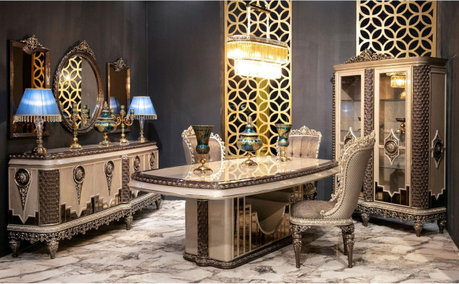Classic r Tauper Dining room Set Luxury Suite Dining table Chairs Chest of drawers