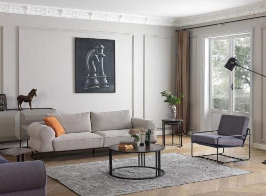 Sofa set Complete e upholstered sofa couch set gray fabric sofa