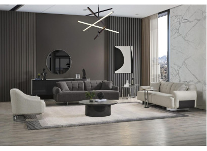Complete e upholstered sofa sofa set gray fabric fabric sofa