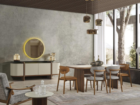 Dining set Suite Dining table Set 9pcs Dining room Brown Wood new