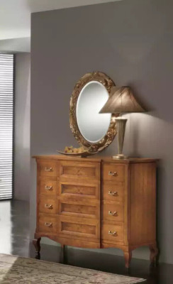Bed 2x Bedside tables Chest of drawers 5 pieces. Set Bedroom Italian Furniture