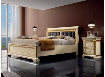 Bed 2x Bedside tables 3 pieces. Bedroom Set Designer Luxury Complete Sets