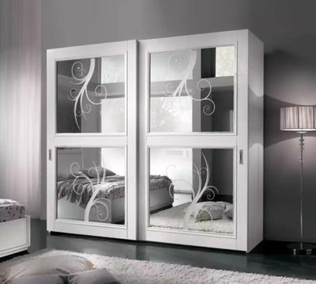 Bedroom Furniture Italy Wooden Cabinet Real wood Wardrobe White new