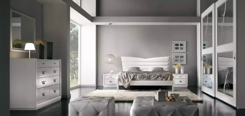 Bedroom Furniture Italy Wooden Cabinet Real wood Wardrobe White new