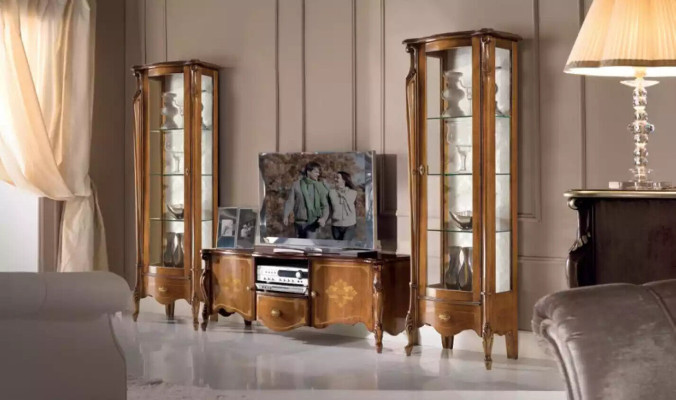 Wall unit Living room Set Display case Wardrobe Shelf Set 2x Display case Wall new