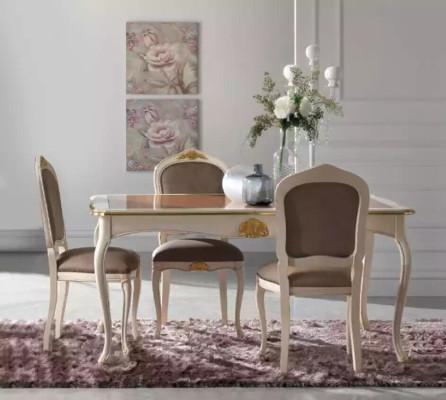 Dining table Dining room Table 5tlg 4x Chairs Set Dining set Classic r new