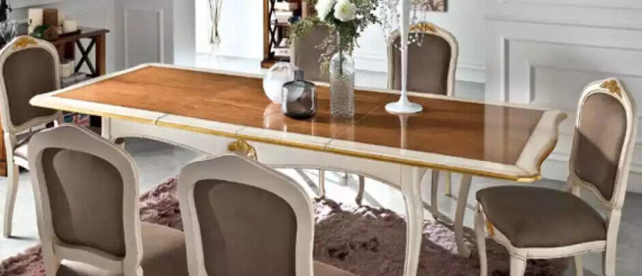 Dining table Dining room Table 5tlg 4x Chairs Set Dining set Classic r new
