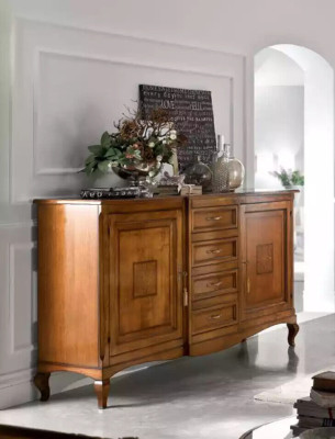 Dining table 6x chairs Dining room Dining set Wood Sideboard 9-piece suite