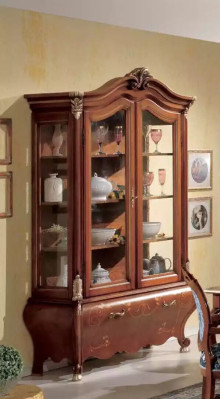 Luxury Wood Display case Sideboard Design Cabinets Brown Italian Furniture new