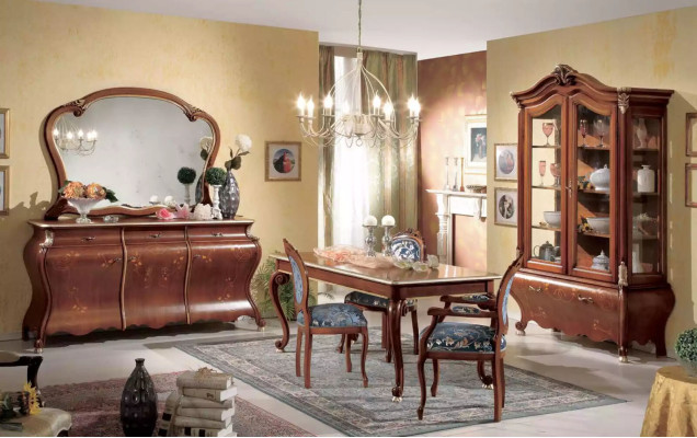 Luxury Wood Display case Sideboard Design Cabinets Brown Italian Furniture new