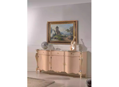 Sideboard Chest of drawers Luxury Beige Cabinets Wood Wardrobe 200x57x100