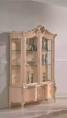 Luxury wooden cabinet design sideboard cabinets beige Italian furniture