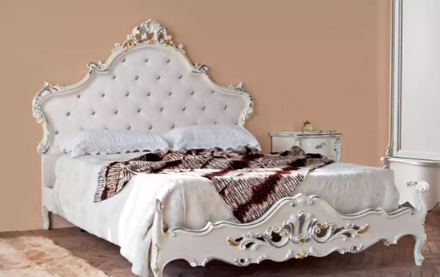 Bed Upholstery Design Luxury Double Beds Chesterfield Wood Furniture Cabinets