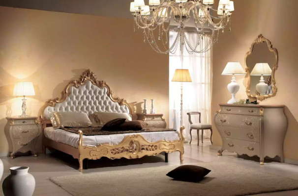 Bed upholstery design Luxury double Chesterfield 180x200 hotel beds