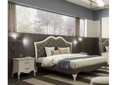Bed Bedroom Set Bed 2x Bedside table Modern Italian Furniture 3pcs
