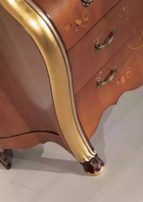 Bedroom Furniture Chest of drawers with Mirror Luxury Classic Furniture Set 2pcs