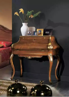 Design Luxury Brown Console table Bedroom Furniture Dressing table Wood