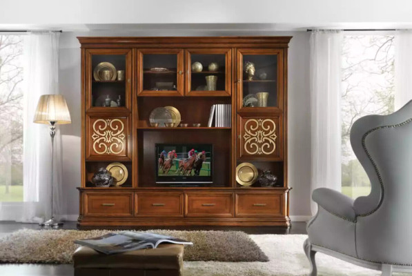 Wall cabinet Wall unit TV cabinet Designer Furniture Living room Italian new