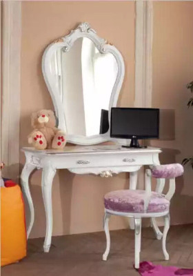 Dressing table set console mirror bedroom furniture design 2 pieces wood