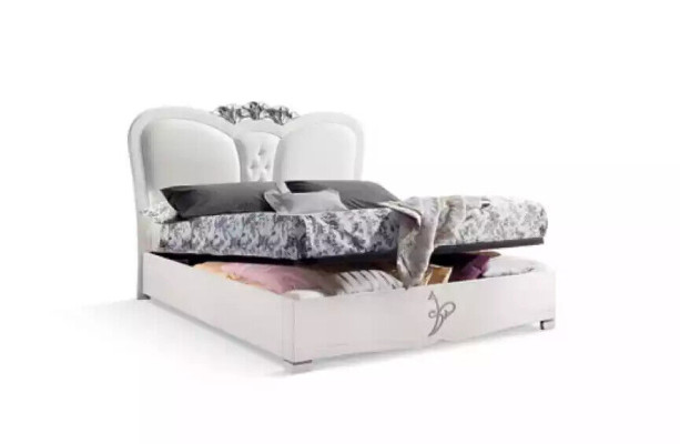 Bedroom Set Bed + 2x Bedside tables Beds Italian Furniture 3-piece.