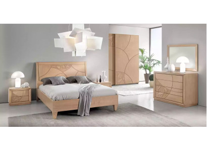 Luxury bedroom set 6 pieces. Bed 2x Bedside table Chest of drawers Modern design