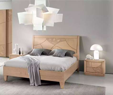 Luxury bedroom set 6 pieces. Bed 2x Bedside table Chest of drawers Modern design