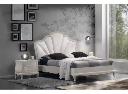 Bedroom 3 pcs. Set Bed 2x Bedside tables Modern Design Gray Beds
