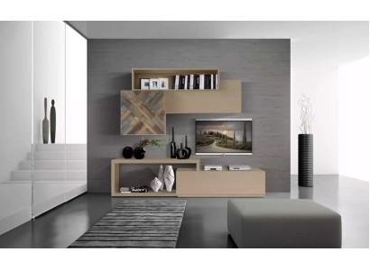 TV Lowboard TV-cabinet Wall Shelves Living room Wood Luxury Wall unit Furniture