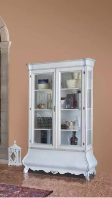 Classic Living room furniture White wooden display cabinet Living room furniture Wardrobe