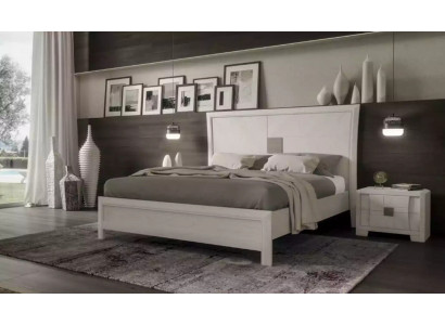 Bed 2x Bedside tables 3-piece Bedroom Set Design Modern Luxury Furniture