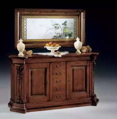 Classic s Brown Solid wood Sideboard Mirror Chest of drawers Cabinets new