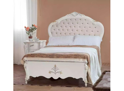 Design Bed 120x200cm Chesterfield Wooden bed Beds Hotel Room Marriage