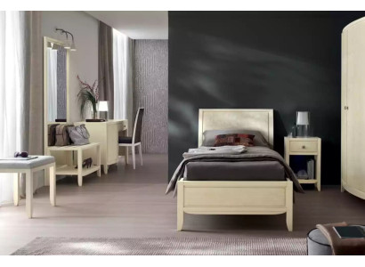 Luxury Complete Bedroom Set Beige Desk Bed Bedside table new