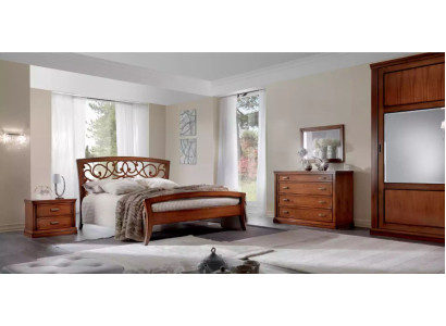 Bed 2x Bedside tables 5 pcs. Bedroom Set Design Furniture Luxury Chest of drawers