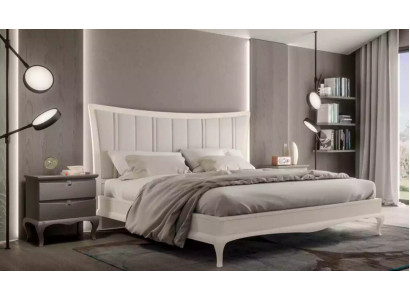 Design Bedroom 3 pcs. Bed 2x Bedside tables Modern Luxury Beds Furniture