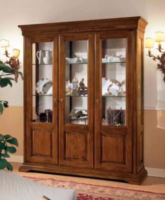 Display case Classic Italian Living room Brown Cabinets Sideboard new