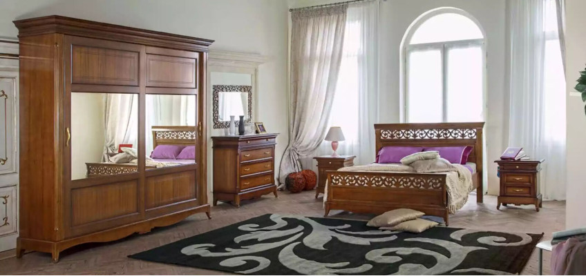 Bed 2x Bedside tables 6tlg Bedroom Design Modern Luxury Bedroom
