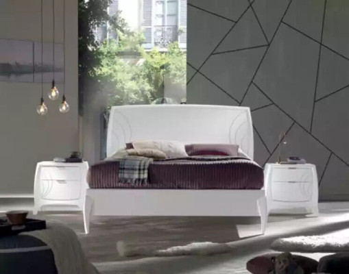 Set Bed Bedroom 2x Bedside tables Complete Set Wood Furniture 3 pcs. new