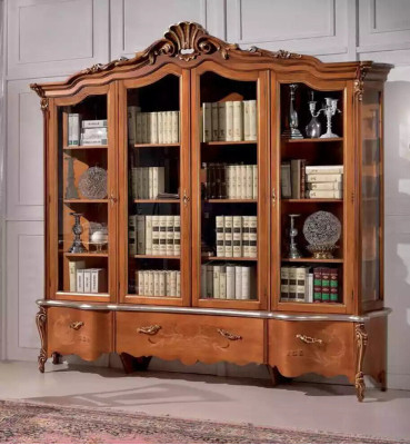 Classic r Luxury Bookcase Solid wood Furniture Display case Shelf Cabinet Wardrobe