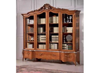 Classic r Luxury Bookcase Solid wood Furniture Display case Shelf Cabinet Wardrobe
