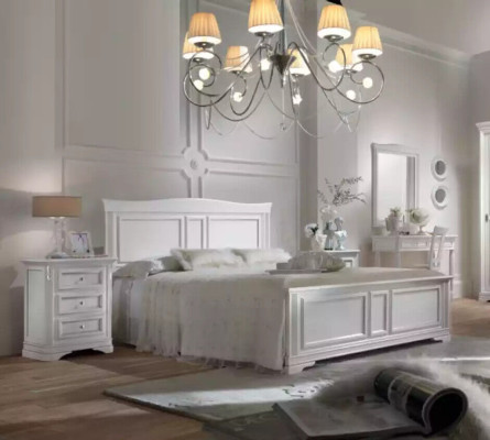 Complete's Bedroom Bed 2x Bedside tables 3 pcs. Sets designer luxury