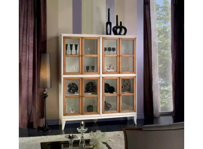 Display case Cabinets Showcases Wood Luxury Living room Furniture White Wardrobe new