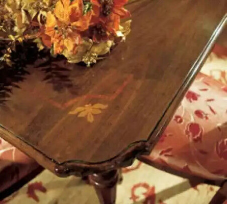 Dining table 4x Chairs Dining room Suite 7 pcs. Set Table Chair Display case Wood