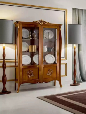 Luxury Wood Display case Sideboard Design Brown Italian Furniture Wardrobe new