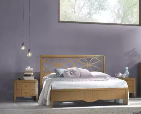 Furniture Classic r Luxury Bed Textile 2x Bedside tables 3 pcs. Bedroom