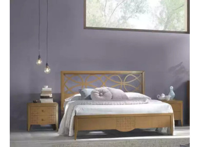 Furniture Classic r Luxury Bed Textile 2x Bedside tables 3 pcs. Bedroom