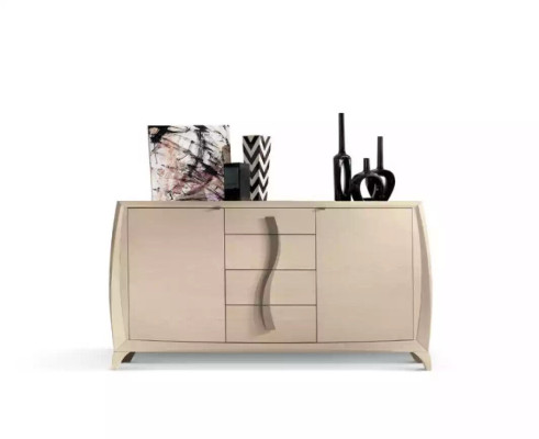 Sideboard Living room Chests of drawers Classic Wardrobe Beige Wooden cabinet new