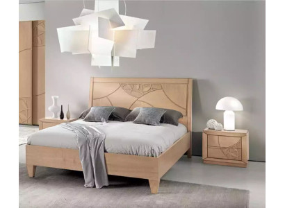 Design Bedroom 3 pcs. Bed 2x Bedside tables Modern Luxury Beds Set